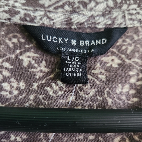 NWT Lucky Brand 3/4 Sleeve Lightweight Blouse, Size L - Picture 5 of 8